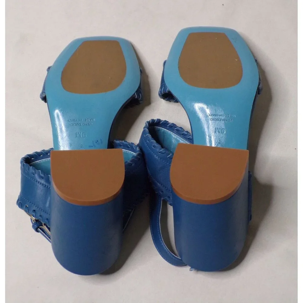 🆕 VALENTINA RANGONI Camille Sandals Shoes Memory Foam Cusion Comfort Blue 9 - Picture 10 of 10